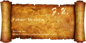 Fehér Urzula névjegykártya
